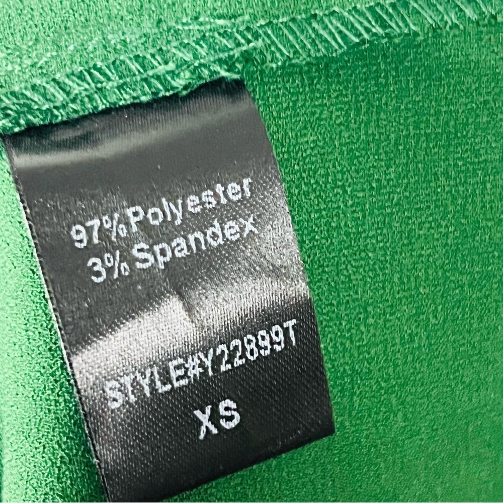 NEW Tuckernuck Pomander Place Kenzo Hunter Green Crepe Dress Long Sleeve xsmall - Picture 6 of 8